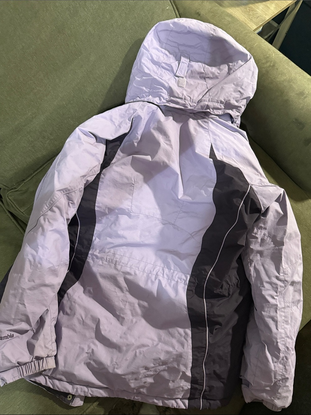 Columbia Light Lavender and Dark Gray Hooded Ski Jacket - Picture 5 of 5